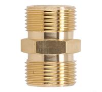 Manguera de latón, accesorio de extensión, para alta presión, arandela - M22 14 mm, a 15 mm, macho/hembra, conector giratorio, adaptador de conexión rápida para manguera de jardín (M22-14)