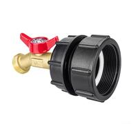 Manguera de latón macizo para exteriores, válvula de rosca macho, control de agua para jardín, piscina, agricultura, 125 PSI, 71.1 °C, 75 x 95 mm, proyecto de fontanería de fácil flujo (A + tapa