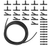 Manguera de lavado de parabrisas, 4 m, universal, manguera de agua con 30 conectores de manguera, manguera aislante para ventanas de coche, limpieza y riego de jardines