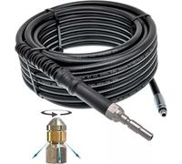 Manguera de limpieza de tuberías para Kränzle DN10 K1050 serie X, boquilla de desagüe, rata de alcantarillado, juego de limpieza flexible (rotación 3 x atrás, 10 metros)