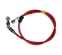 Manguera de líquido de frenos de motocicleta con funda de goma reforzada de acero, resistente a alta presión, para sistemas de freno de disco, motocicleta mejorada