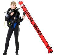 Manguera de natación para buceo, boya de nailon 210D con autosellado de silicona, equipo de seguridad de buceo recubierto de TPU | Señal de visión brillante para buceo, exploración submarina