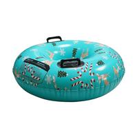 Manguera de nieve con 2 asas, dispositivo resistente al frío, inflable con tubo de nieve, para jardín, parque, parque, patinaje, esquí, hierba, tobogán acuático