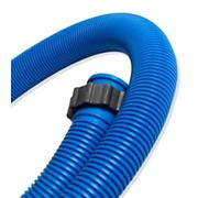 Manguera de piscina de 1.5 x 59 pulgadas para sistemas de filtración, vinilo resistente con accesorios reforzados, color azul
