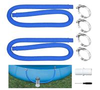 Manguera de piscina de 32 mm, 2 unidades de manguera de piscina de 32 mm, manguera de repuesto para piscina con 4 pinzas de metal y 1 conector de manguera, manguera de filtro de piscina, manguera de