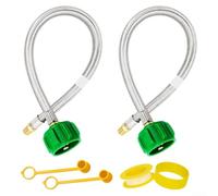 Manguera de propano para caravana, paquete de 2 coletas resistentes para caravana y parrilla de caravana, butano flexible para conector de GLP con calibre de 12 pulgadas de longitud