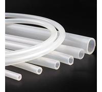 Manguera de PTFE con cortador, Manguera de tubo de silicona transparente, identificación transparente de calidad alimentaria, 2-7mm, 100cm, flexible resistente al calor(2.5x6mm)
