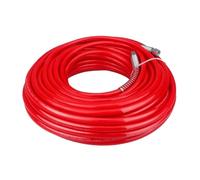 Manguera de pulverización de pintura sin aire de 7,6 m, 1/4 pulgadas, tubo de fibra flexible, revestimiento de pintura en aerosol accesorios de látex para Graco Wagner Titan pulverizador 4350 PSI rojo