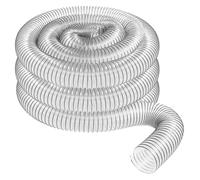 Manguera de PVC de 50 mm for aspiradora, extractor de polvo industrial, fuelle for carpintería, tubo colector de polvo transparente.(3 m)