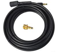 Manguera de PVC de 6 m para hidrolimpiadora Karcher serie K (6 m) | Material de PVC resistente, 6 metros de longitud, apto para la serie Karcher K, conexión rápida