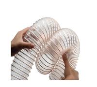 Manguera de PVC Resistente a Perforaciones para recolección de Polvo, Flexible, de Poliuretano PU Transparente, para Sistemas de aspiración y manipulación de Materiales de carpintería (10 m
