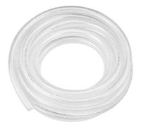 Manguera de PVC trenzado transparente de 16 mm de diámetro interior, 5 metros, tubo reforzado resistente para usos de alta presión, flexible para agua, gas, aceite, tubo de grado alimenticio