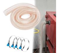 Manguera de recolección de polvo de poliuretano PU con alambre de acero revestido de cobre, flexible, resistente a perforaciones, incluye 4 abrazaderas.(Dia-315(mm) Long200cm)