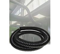 Manguera de recolección de polvo de PU negra de 1 m de largo for extracción de polvo, manguera de vacío retráctil de 0,63" de diámetro interno, recolección de virutas.(280mm/11 in)