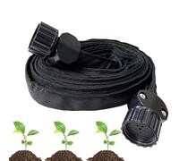 Manguera de remojo, manguera de jardín a prueba de fugas, tubo de goteo plano, a prueba de fugas, resistente a las torceduras, expandible, doble capa de 50 pies para riego de patio, invernadero