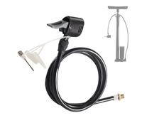 Manguera de repuesto para bomba de aire, TPU negro, 125 cm, tubo de inflado resistente al calor, accesorio de rebote a prueba de fugas, instalación de inflación, bomba de aire para neumáticos de