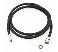 Manguera de repuesto para grifo de 150/180/300 cm, conexión rápida, manguera de nailon extraíble, gris/negro, accesorios de ducha de cocina F1/2 M15*1, conector de grifo, 150 cm de longitud