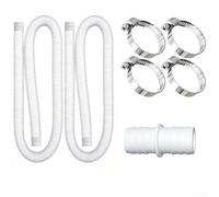 Manguera de repuesto para piscina, 2 paquetes de 1,5 metros y 32 mm, tubo de agua flexible de polietileno para sistemas de filtro de bomba de piscina sobre el suelo Intex/Bestway/Coleman de 300/330