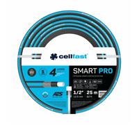 Manguera de riego de jardín Cellfast SMART PRO ATS de 4 capas de tejido ATS Tricot flexible, resistente a los pliegues y a los rayos UV (1/2" 20 m)