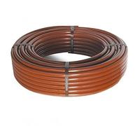 Manguera de riego Flexible con goteros Integrados cada 33 cm [100m], Color marrón | presión de uso máxima 4 atm. Tubería de polietileno de baja densidad. Grosor de 16mm