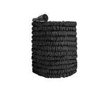 Manguera de riego for jardín, negra, extensible, mágica, de alta presión, for lavado de autos, pistola de agua limpia, suministros de jardinería, 25-200 pies(Black,150ft)