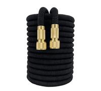 Manguera de riego mágica flexible y expandible for jardín, manguera de agua, manguera de lavado de autos, conector rápido de 7,6 a 45,7 m.(Colour 1,1/2''_100FT)