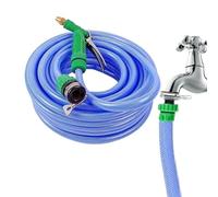 Manguera De Riego - Manguera De Exterior Larga | Manguera De Riego Sin Punta Ajustable, Kit De Lavado Auto Anti-Torsión, Boquilla De Riego, Tubo De Riego Compacto Para Flores, Lavado De Auto Y Camping