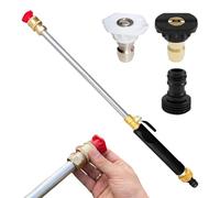 Manguera de riego para lavadora a presión - Pistola de riego ajustable, alargador con adaptador rápido y 3 boquillas - para lavado de coches, terraza, limpieza al aire libre, callejón, acera