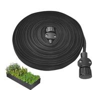 Manguera de riego plana | Manguera de jardín de goteo, 50 pies, doble capa, resistente a las torceduras, tubo de goteo expandible para riego de raíces de árboles, césped, plantas al aire libre, riego