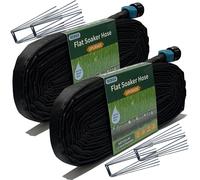 Manguera de riego plana Secbulk 2024 de 30 m con estacas para jard n. Manguera de goteo conectable de 15 m x 2. Sistema de riego autom tico para