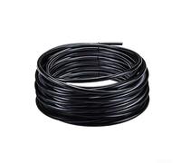 Manguera de riego por goteo de 46 mm, tubo distribuidor en blanco, construcción de PVC, longitud flexible, distribución de agua cortable para el hogar, jardín, invernadero, agrícola (20 m)