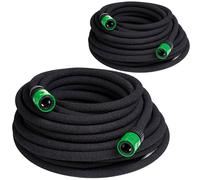 Manguera de riego set de 2 gris/negro 1/2" 15m