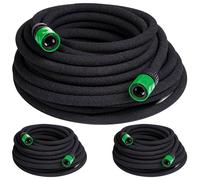 Manguera de riego set de 3 gris/negro 1/2" 15m