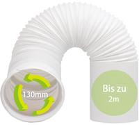 Manguera de salida de aire de 130 mm, portátil, aire acondicionado, para aire acondicionado, aire acondicionado, portátil, secadora, campana extractora, 2 metros de longitud