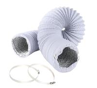 Manguera de salida de aire de 150 mm, aire acondicionado, manguera de ventilación de 3 metros con 2 abrazaderas para aire acondicionado móvil, secadora, ventilador de extracción, campana extractora