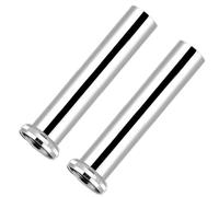 Manguera de sifón ajustable, 2 tubos de extensión de drenaje de fregadero de acero inoxidable con 41 mm de diámetro interior para conexión de trampa de cocina y baño, anillos de sellado resistentes a
