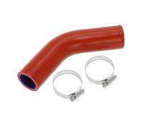 Manguera De Silicona For Coche, 30mm, 32mm, 35mm, 40mm, 42mm, 48mm ID, 102mm Longitud, 45 Grados, Rojo Y Azul, Con Abrazaderas, Refrigerante Universal(ID 32mm)
