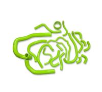 Manguera De Silicona Para Radiador Y Auxiliares Para Toyota Para Supra MA70 MK3 7M-GT 1986 1987 1988 1989 1990 1991 1992(Verde)