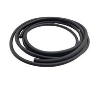 Manguera de silicona premium de 1 metro: tubo de goma duradero con punta redonda, diámetro interior de 2 mm, diámetro exterior de 4 mm, for alimentos y electricidad(Black)