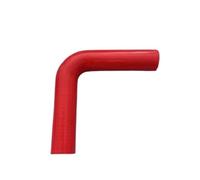 Manguera de silicona roja, abrazadera manguera codo en ángulo recto 90 °, goma espesada a presión tela, 16mm-100mm(150X150MM_ID25MM)