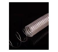 Manguera de succión Industrial Transparente, Manguera de vacío Flexible de PU con Refuerzo de Alambre de Cobre para recolección de astillas de Madera en Polvo(40 mm/1,6")