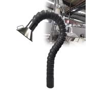 Manguera de succión para brazo extractor de humos, Manguera del extractor de humos soldadura con tamaños múltiples grises negro la capilla acero inoxidable(Grey,Pipe 11cm L 100CM)