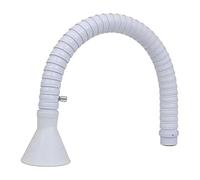 Manguera de succión para brazo extractor de humos, Tubo de escape humos soldadura POM, 50mm/75mm, campana redonda blanca, forma bambú, 80-200cm(Dia. 75mm,140cm)