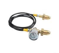 Manguera de transición para estación de recarga BS 341 Nº 3 (Reino Unido) para botellas de argón, trenza de acero inoxidable de alta presión con conector G5/8 pulgadas, hasta 2000 PSI, para soldadura