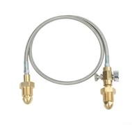 Manguera de transición para estación de recarga BS 341 Nº 3 (Reino Unido) para botellas de argón, trenza de acero inoxidable de alta presión con conector G5/8 pulgadas, hasta 2000 PSI, para soldadura