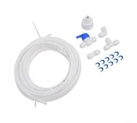 Manguera de tubo de agua RO de 1/4 pulgadas con conector rápido, tubo de PE flexible para purificador de ósmosis inversa, sistema de filtro de jardín, blanco (traje corto de 10 m)