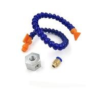 Manguera de tubo de refrigerante de aceite de agua Flexible de plástico, rosca macho de 1/2, 3/8 y 1/4 pulgadas, 300~600mm, con boquilla(Type 8,1OF2 INCH_LENGTH 500MM)