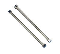 Manguera de tubo duro agua corrugada acero inoxidable, 2 uds., G1/2 "G3/4" G1 ", 20-200cm(2pcsX 60cm,3-4 BSPP)