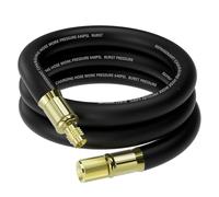 Manguera de vacío HVAC de 1/2 pulgada, accesorios de 1/2 a 1/4 pulgadas, mangueras de refrigerante de alto flujo, manguera de bomba de vacío de 20 micras más rápida, evacuación y recuperación HVAC más
