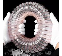 Manguera de vacío,manguera corrugada de alambre de acero,transparente,resistente a altas y bajas temperaturas,adecuada for la industria alimentaria y máquinas de grabado(19.7ft/6m)